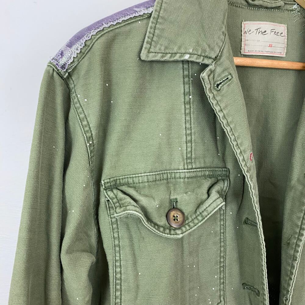 We The Free - Free People Spruce Military Shirt Jacket - Moss - Size XS - Picture 9 of 12